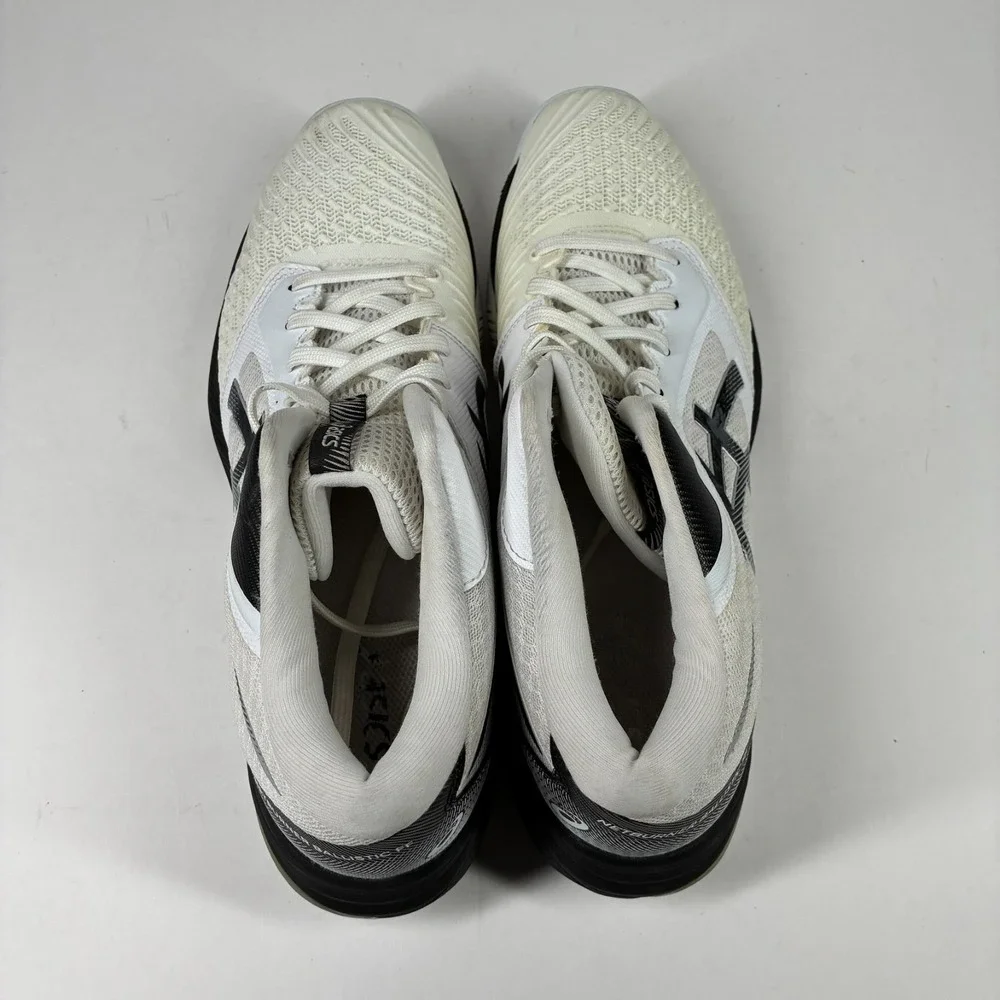 ASICS Netburner Ballistic FF MT 3 Mens 10.5 White/Black Volleyball Shoe 1051A074